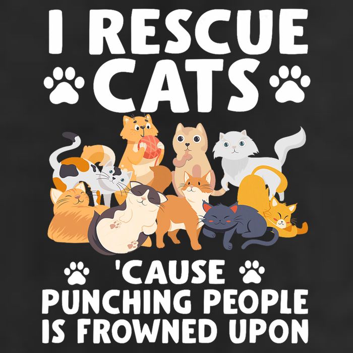 I Rescue Cats Because Punching People Is Frowned Upon Golf Towel