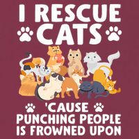 I Rescue Cats Because Punching People Is Frowned Upon 16oz Travel Tumbler