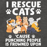 I Rescue Cats Because Punching People Is Frowned Upon Vector Backpack