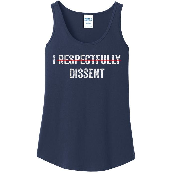 I Respectfully Dissent Ladies Essential Tank