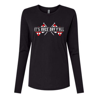 ItS Race Day Car Racing Checkered Flag Sport Driver Womens Cotton Relaxed Long Sleeve T-Shirt