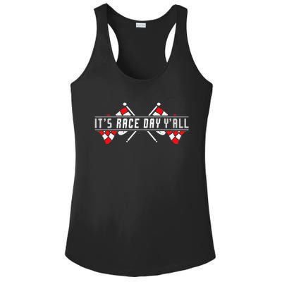 ItS Race Day Car Racing Checkered Flag Sport Driver Ladies PosiCharge Competitor Racerback Tank