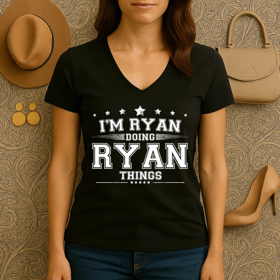 Im Ryan Doing Ryan Things Women's V-Neck T-Shirt