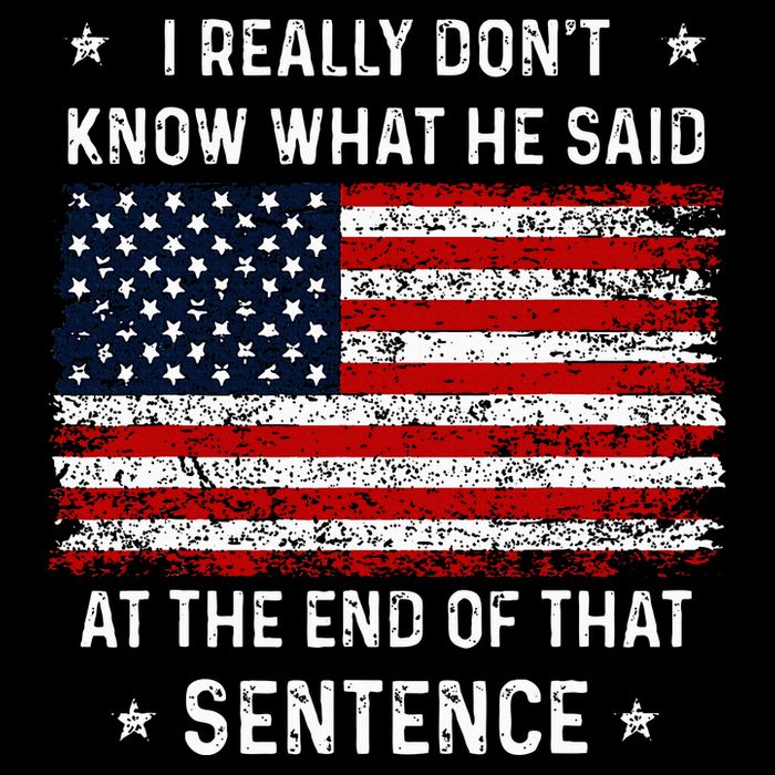 I Really DonT Know What He Said At End Sentence Trump 7-Panel Snapback Hat