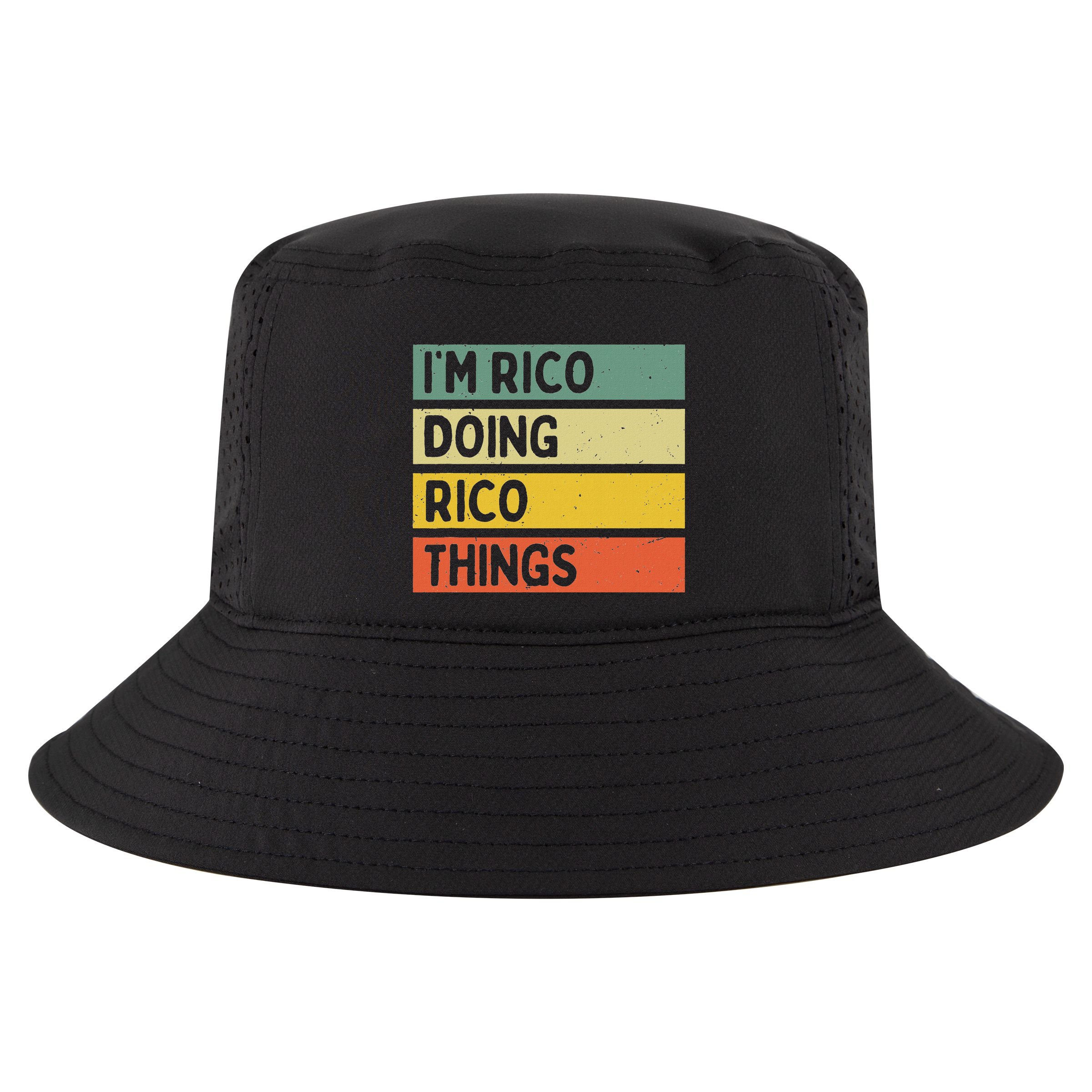 IM Rico Doing Rico Things Funny Personalized Quote Cool Comfort Performance Bucket Hat