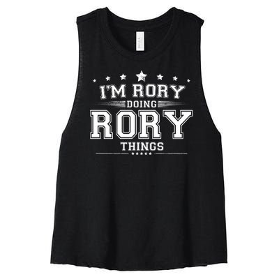 Im Rory Doing Rory Things Women's Racerback Cropped Tank