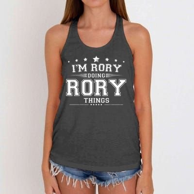 Im Rory Doing Rory Things Women's Knotted Racerback Tank