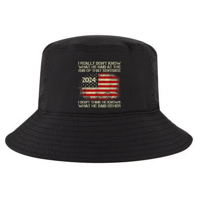 I Really Don’T Know What He Said At The End Of That Sentence Cool Comfort Performance Bucket Hat