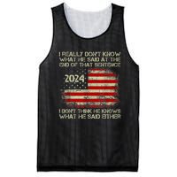 I Really Don’T Know What He Said At The End Of That Sentence Mesh Reversible Basketball Jersey Tank