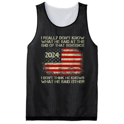 I Really Don’T Know What He Said At The End Of That Sentence Mesh Reversible Basketball Jersey Tank