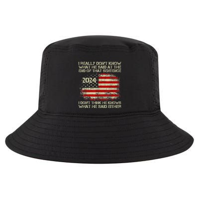 I Really Don’T Know What He Said At The End Of That Sentence Cool Comfort Performance Bucket Hat