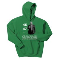 I Really DonT Know What He Said At The End Of That Sentence Kids Hoodie