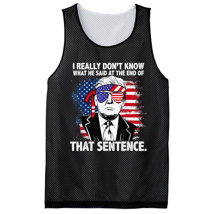 I Really Don’T Know What He Said At The End Of That Sentence Mesh Reversible Basketball Jersey Tank