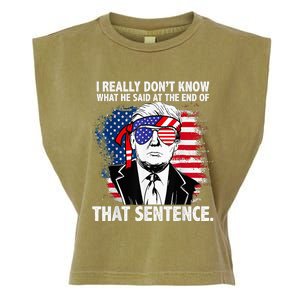 I Really Don’T Know What He Said At The End Of That Sentence Garment-Dyed Women's Muscle Tee