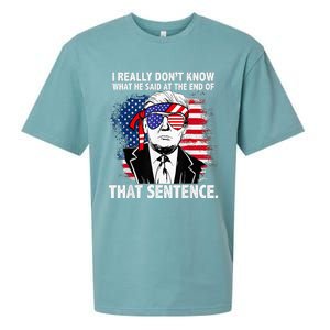 I Really Don’T Know What He Said At The End Of That Sentence Sueded Cloud Jersey T-Shirt