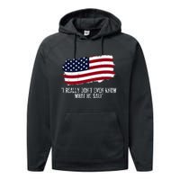 I Really DonT Even Know What He Said Performance Fleece Hoodie