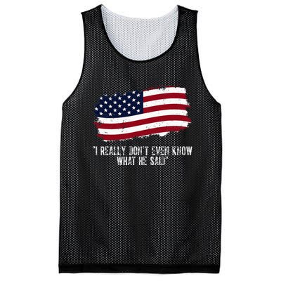 I Really DonT Even Know What He Said Mesh Reversible Basketball Jersey Tank