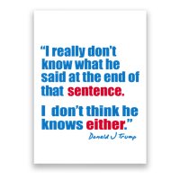 I Really Dont Know What He Said At The End Of That Sentence Poster