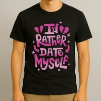Id Rather Date Myself Anti Valentines Day Funny T-Shirt