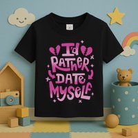 Id Rather Date Myself Anti Valentines Day Funny Toddler T-Shirt