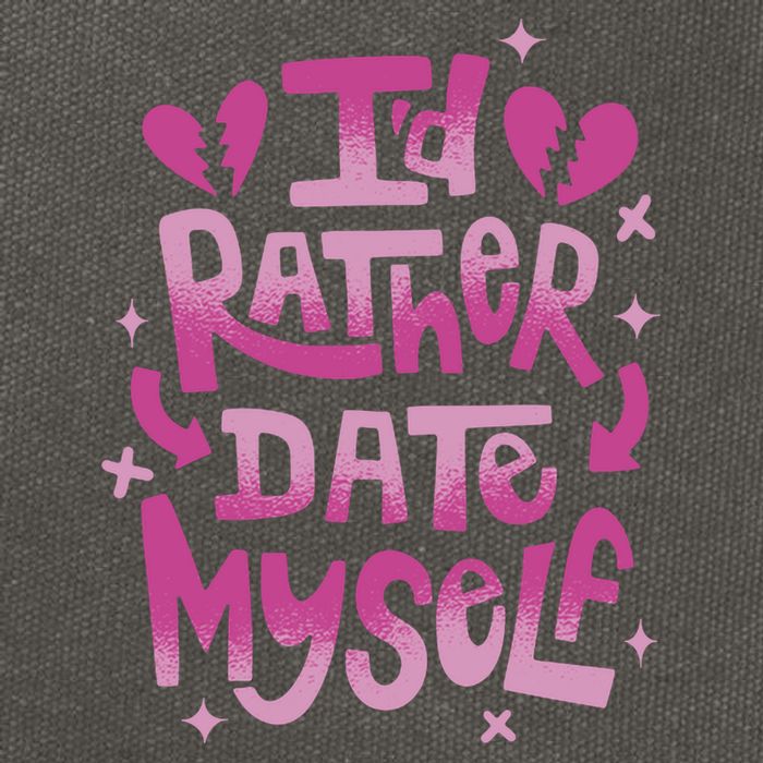 Id Rather Date Myself Anti Valentines Day Funny Cotton Canvas Backpack