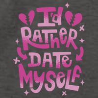 Id Rather Date Myself Anti Valentines Day Funny Vector Backpack