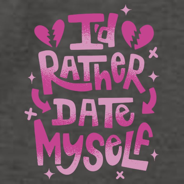 Id Rather Date Myself Anti Valentines Day Funny Vector Backpack