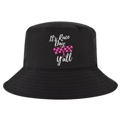 It's Race Day Y’all Checkered Flag Pit Crew Racing Track Gift Cool Comfort Performance Bucket Hat