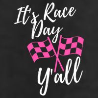 It's Race Day Y’all Checkered Flag Pit Crew Racing Track Gift 7 Panel Mesh Trucker Snapback Hat