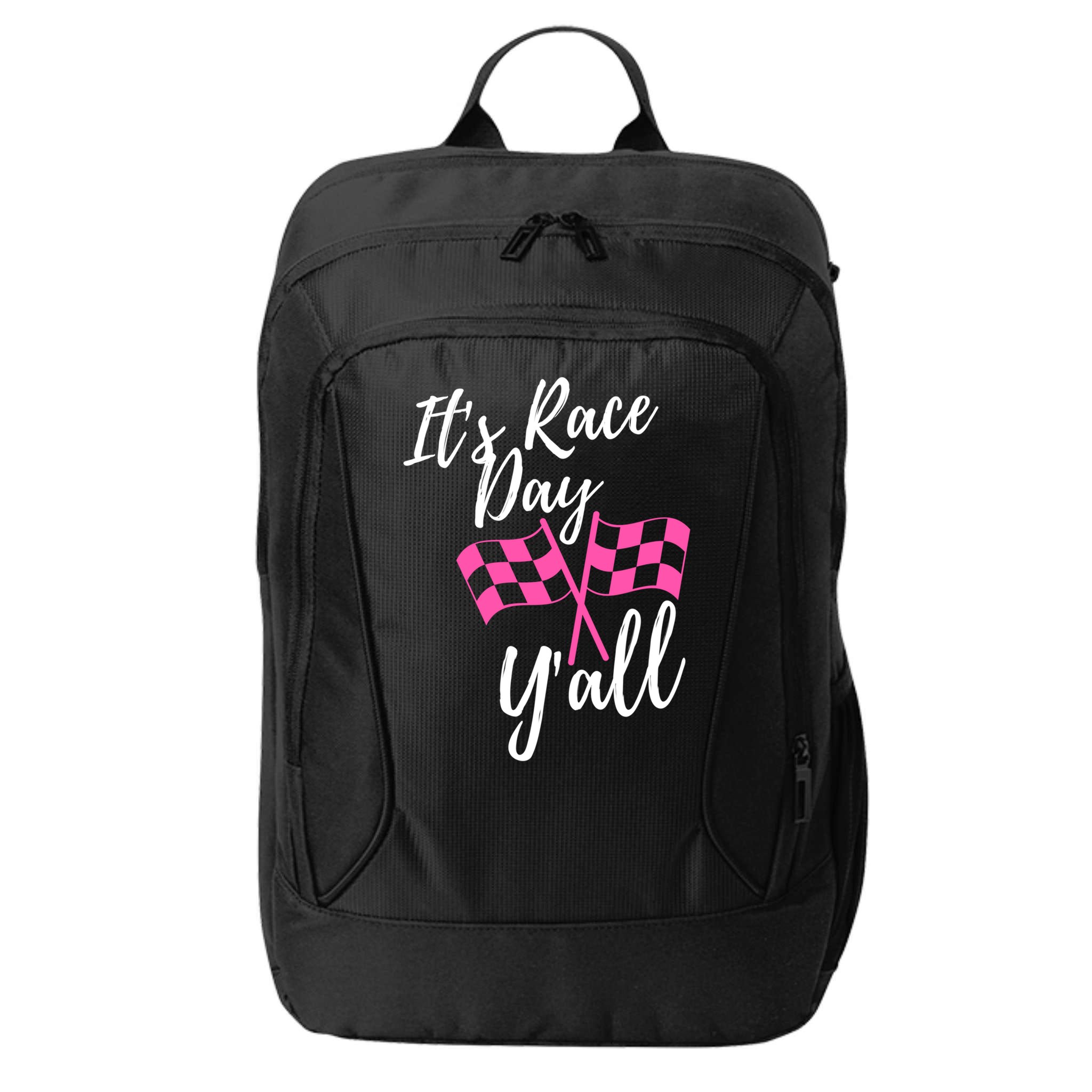 It's Race Day Y’all Checkered Flag Pit Crew Racing Track Gift City Backpack