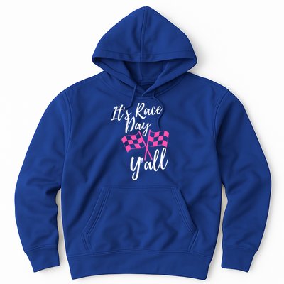 It's Race Day Y’all Checkered Flag Pit Crew Racing Track Gift Hoodie