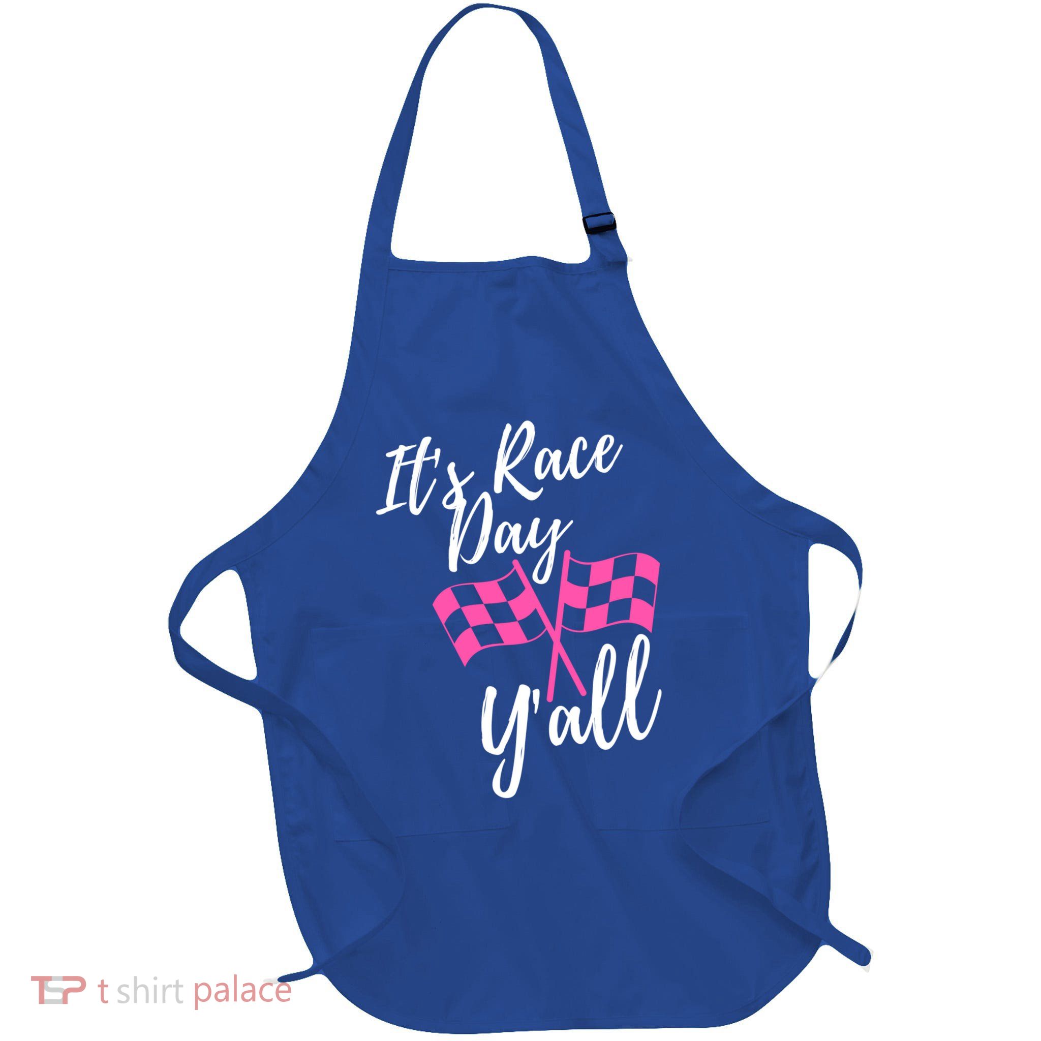 It's Race Day Y’all Checkered Flag Pit Crew Racing Track Gift Apron