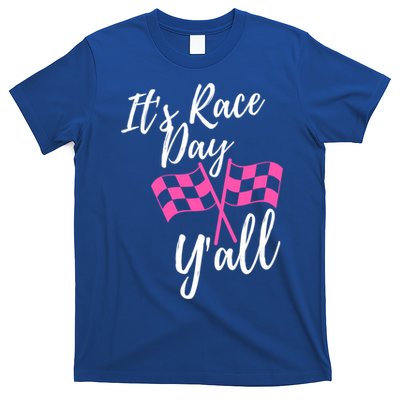 It's Race Day Y’all Checkered Flag Pit Crew Racing Track Gift T-Shirt