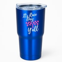 It's Race Day Y’all Checkered Flag Pit Crew Racing Track Gift Tumbler
