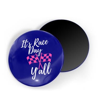 It's Race Day Y’all Checkered Flag Pit Crew Racing Track Gift Magnet