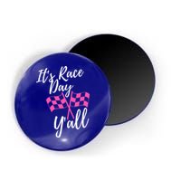 It's Race Day Y’all Checkered Flag Pit Crew Racing Track Gift Magnet