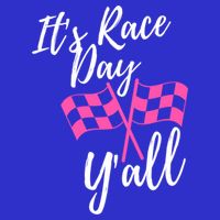 It's Race Day Y’all Checkered Flag Pit Crew Racing Track Gift Pom Pom 12in Knit Beanie