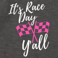 It's Race Day Y’all Checkered Flag Pit Crew Racing Track Gift Vector Backpack