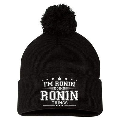 Im Ronin Doing Ronin Things Pom Pom 12in Knit Beanie