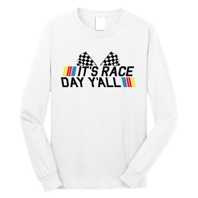 Its Race Day Yall Funny Racing Drag Car Truck Track Womens Long Sleeve Shirt