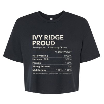 Ivy Ridge Delaware Proud Nutrition Facts Bella+Canvas Jersey Crop Tee