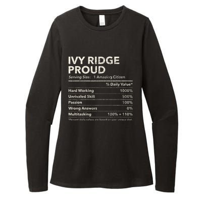 Ivy Ridge Delaware Proud Nutrition Facts Womens CVC Long Sleeve Shirt