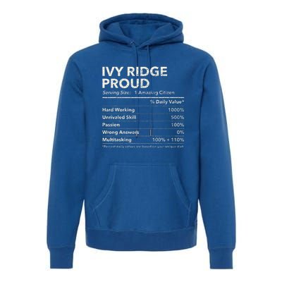 Ivy Ridge Delaware Proud Nutrition Facts Premium Hoodie