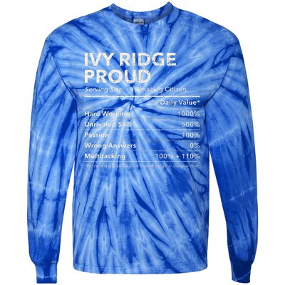 Ivy Ridge Delaware Proud Nutrition Facts Tie-Dye Long Sleeve Shirt