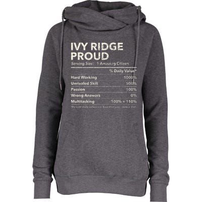 Ivy Ridge Delaware Proud Nutrition Facts Womens Funnel Neck Pullover Hood