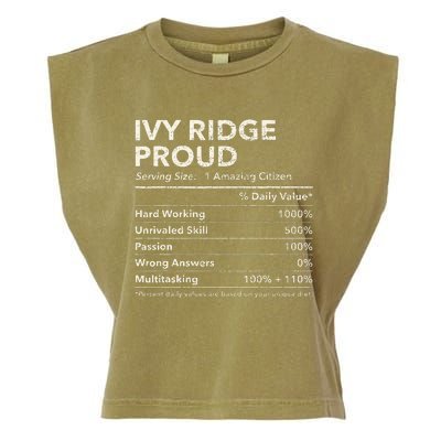 Ivy Ridge Delaware Proud Nutrition Facts Garment-Dyed Women's Muscle Tee