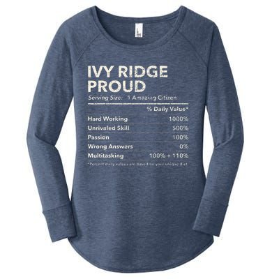 Ivy Ridge Delaware Proud Nutrition Facts Women's Perfect Tri Tunic Long Sleeve Shirt