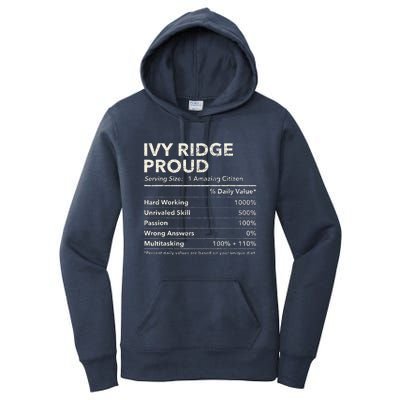 Ivy Ridge Delaware Proud Nutrition Facts Women's Pullover Hoodie