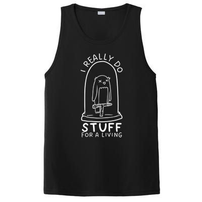 I Really Do Stuff Living Funny Taxidermy Cool Gift PosiCharge Competitor Tank