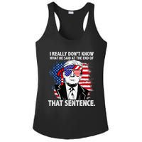 I Really Don’T Know What He Said At The End Of That Sentence Ladies PosiCharge Competitor Racerback Tank